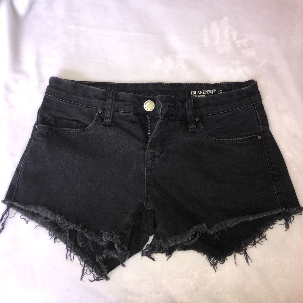 Black jean shorts, Blank NYC